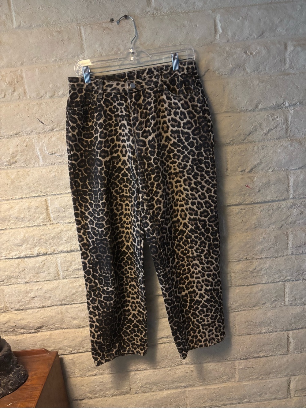 Orange Kiss Essentials Denim Leopard Jeans -Y2K-Medium